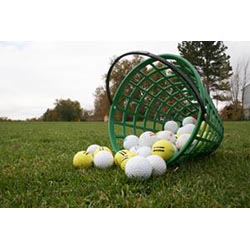 bucket of golf balls